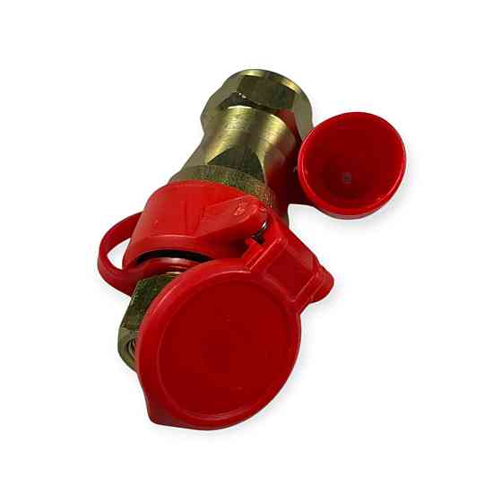 Разъем М 22x1.5 (евро с крышкой) красный пневматический Мукачево