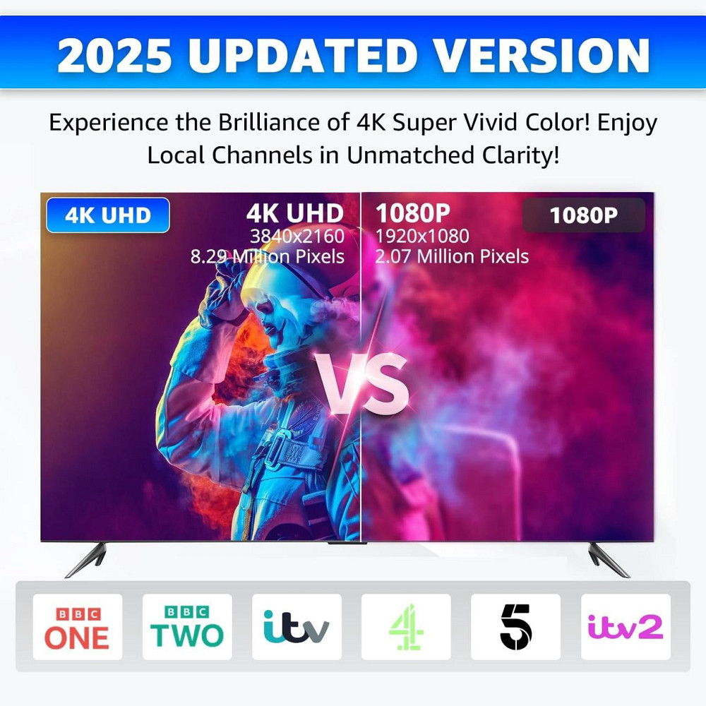 Внутренняя ТВ антенна с усилителем сигнала и магнитным основанием для 4K/1080P совместима со всеми ТВ Киев - изображение 2