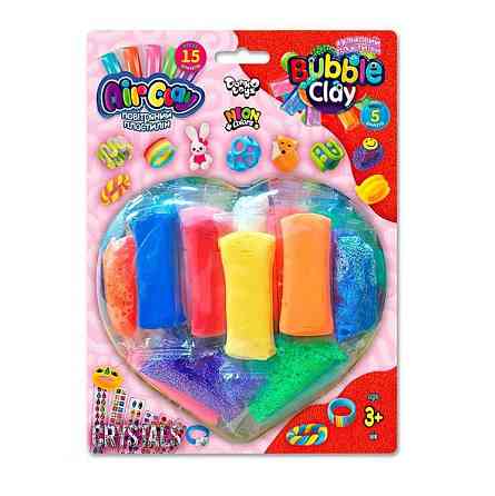 Креативна творчість із пластиліну "Air Clay+Bubble Clay" ARBB-03-01 блістер 15 брикетів Вінниця