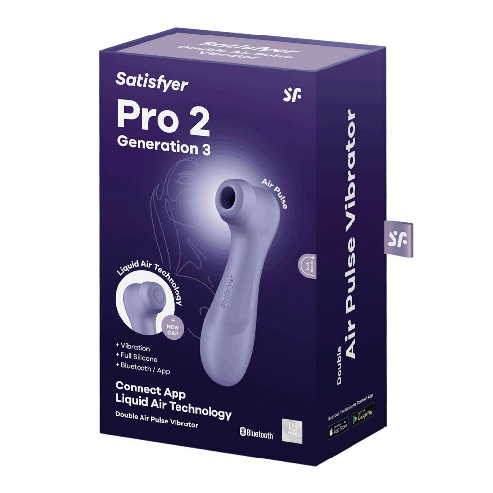 Вакуумний кліторальний стимулятор Satisfyer Pro 2 Generation 3 with Liquid Air Connect App Lilac Sex Aura Київ - фото 6