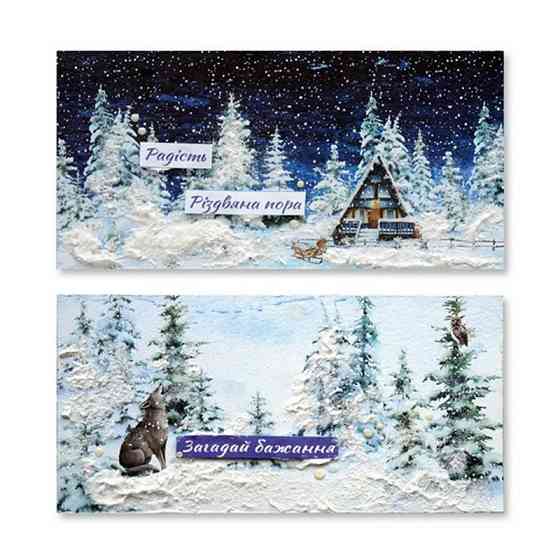 Набор для создания 2 шт поздравительных открыток на подставках 