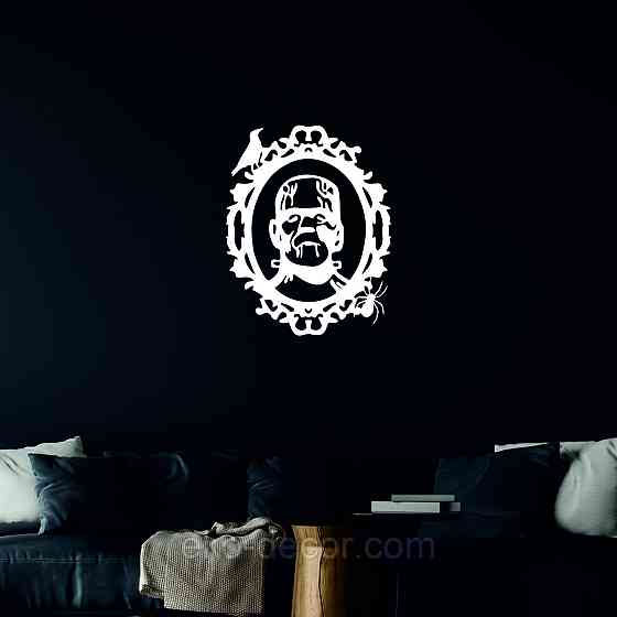 Декоративное настенное Панно «Франкенштейн», Декор на стену 90*70 см, Белый Киев