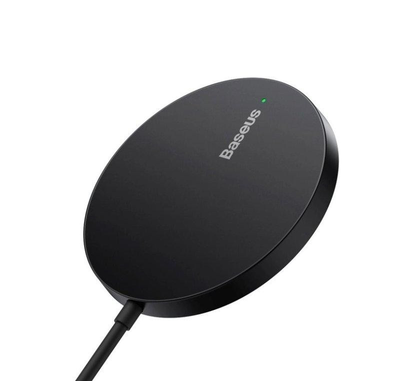 Бездротовий зарядний пристрій Baseus Simple Mini3 Magnetic Wireless Charger 15W Black Київ - фото 3