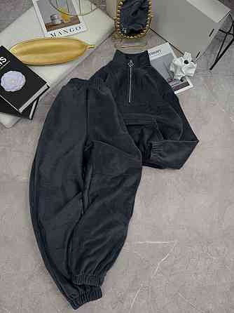 Женский теплый прогулочный костюм двойка из двухстороннего флиса Графит, 42/46 Одесса