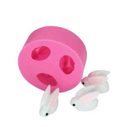 Силиконовая форма Заяц 45 мм розовый Киев