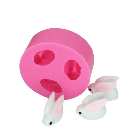 Силиконовая форма Заяц 45 мм розовый Киев - изображение 1