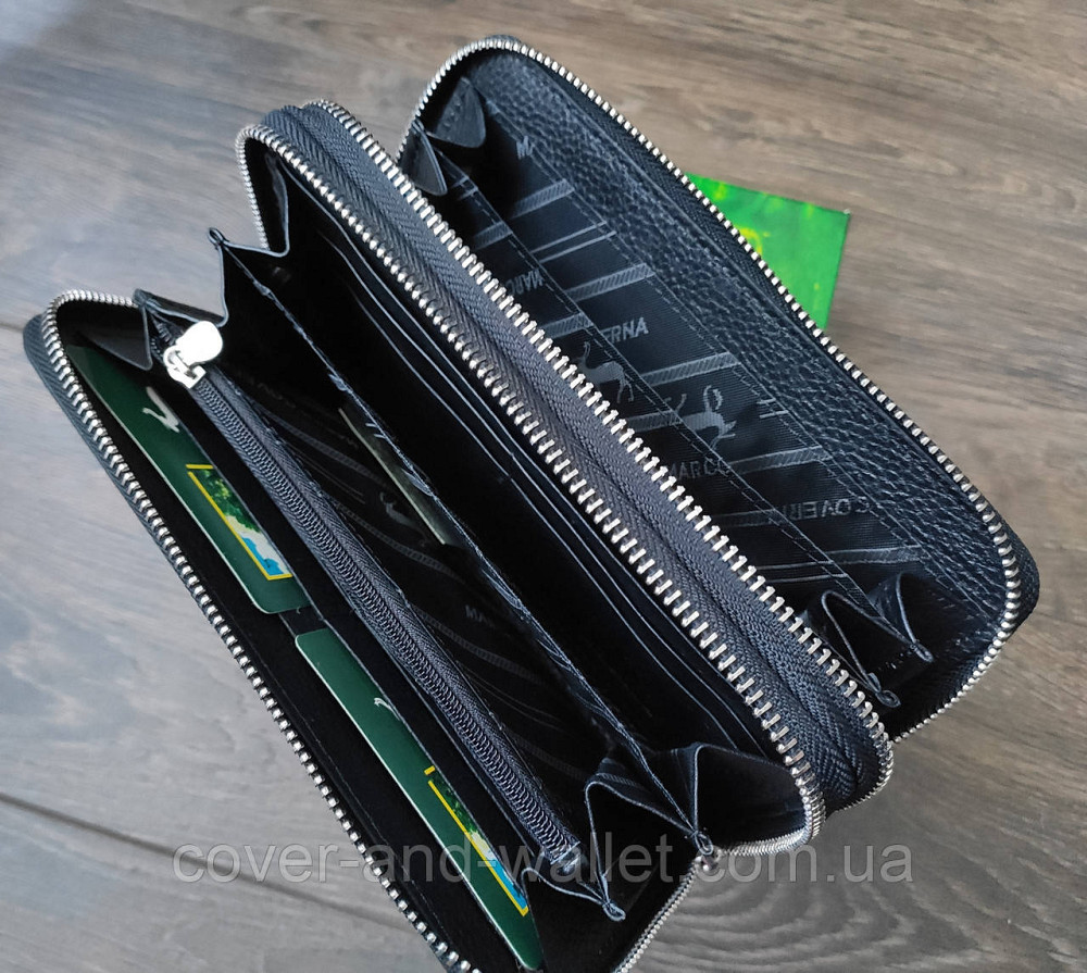 Шкіряний чоловічий гаманець клатч на дві блискавки Marco Coverna 801 Київ - фото 3