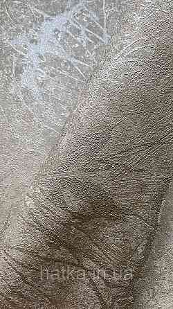 Шпалери метрові вінілові на флізеліні A.S.Creation Sylvana 1.06x10 листя штукатурка коричневе срібло 79125-2 Київ