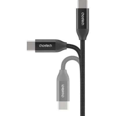 Дата кабель USB-C to USB-C 1.2m USB 3.1 Gen2 240W (50V/5A) Choetech (XCC-1035) Винница - изображение 3