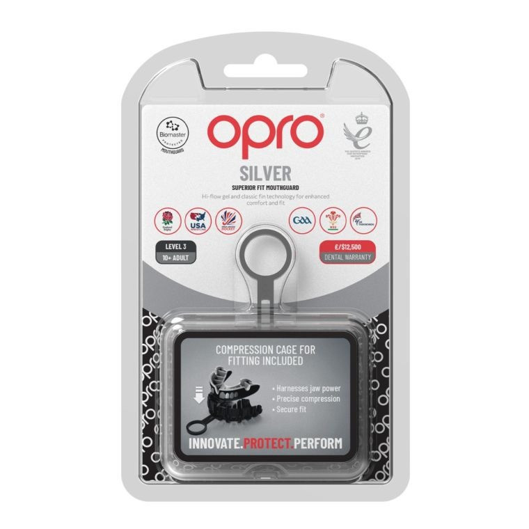 Капа OPRO Silver доросла (вік 11+) Black/Red (art.102502001) Каменское - изображение 10