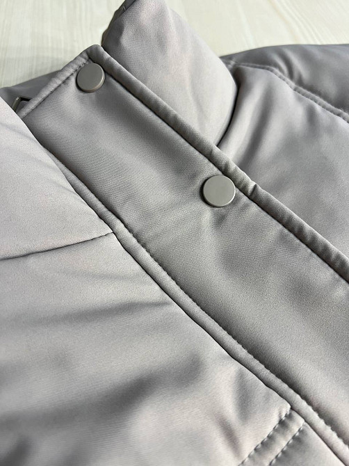 Жилетка жіноча HAIZIYUAN 535 укорочена широка оверсайз спущене плече бежева, бежевий, L Київ - фото 6