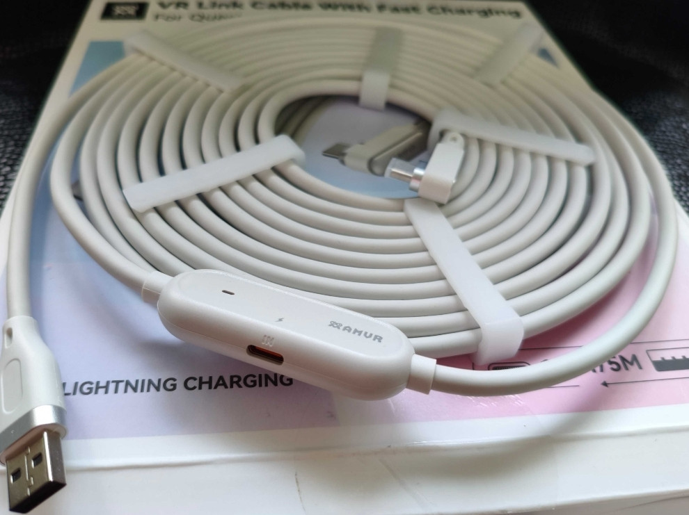 AMVR Link Cable USB3.2 gen1 New! Кабель с зарядным портом Meta Quest 3. Харьков - изображение 6
