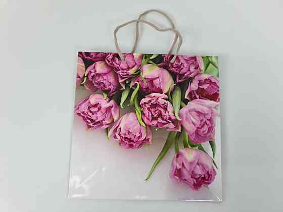 Пакет бумажный подарочный квадратный 23*24*10(артKV-083) (12 шт) Харьков