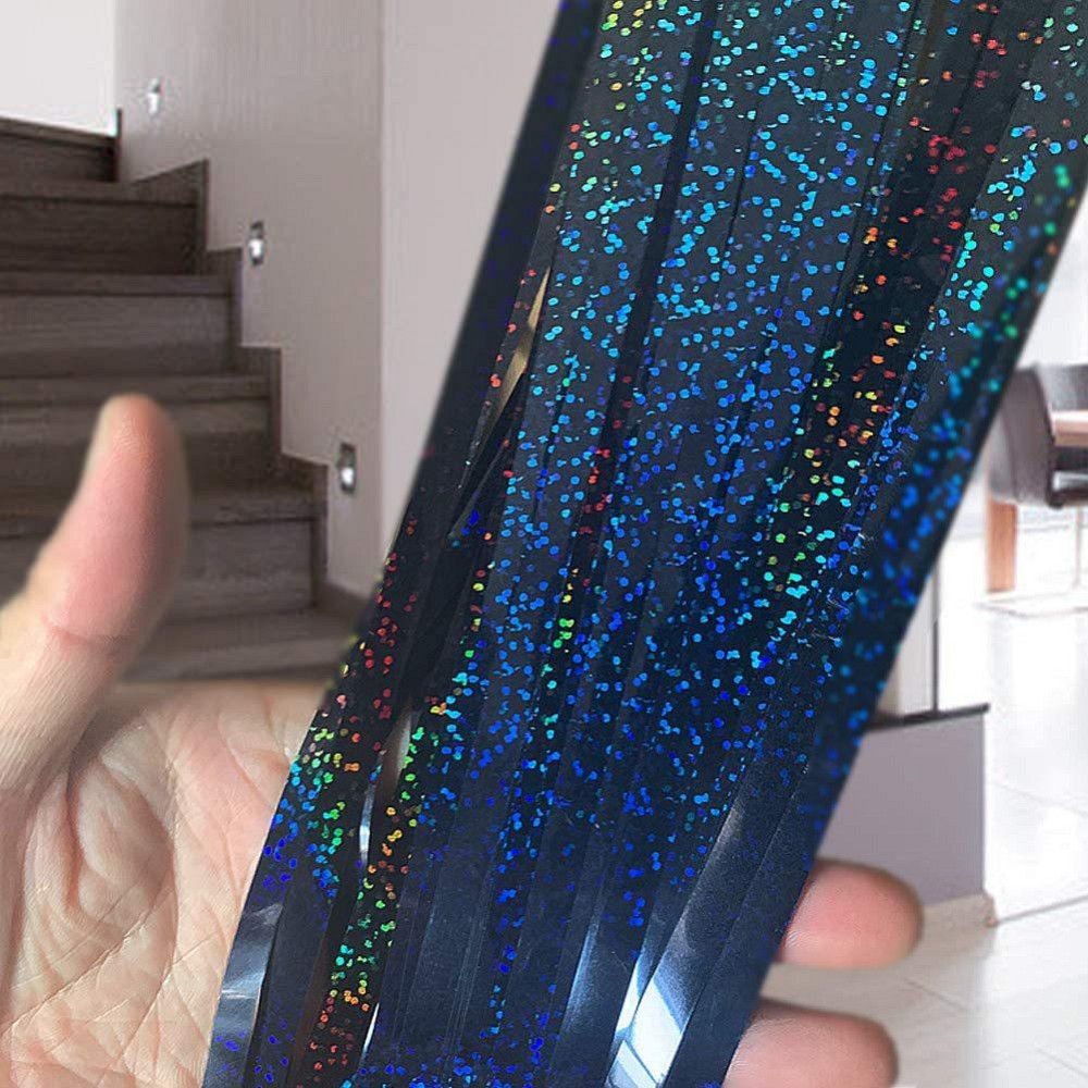 Дождик для фотозоны с голограммой для праздника 245 на 92 см черный Киев - изображение 6