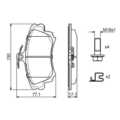 Тормозные колодки Bosch 0 986 424 541 Винница - изображение 7