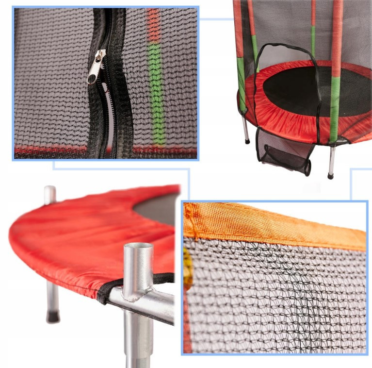 Батут манеж детский Atleto 140 см с сеткой красный KRB01 домашний для детей Киев - изображение 4