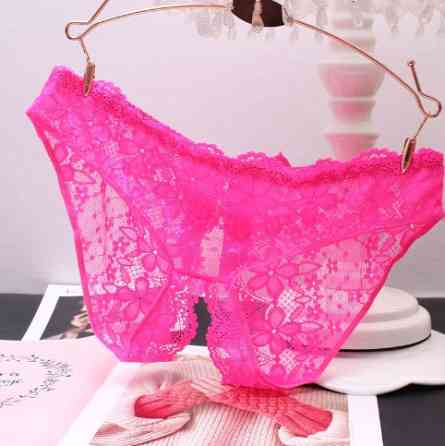 Еротичні труси жіночі з вирізом рожеві - розмір 42-46, талія до 80см Київ