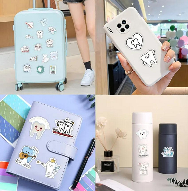 Набір наклейок (стікерів) «Зуби. Стоматолог» (50 шт.), стікерпак Зуби. Київ - фото 5