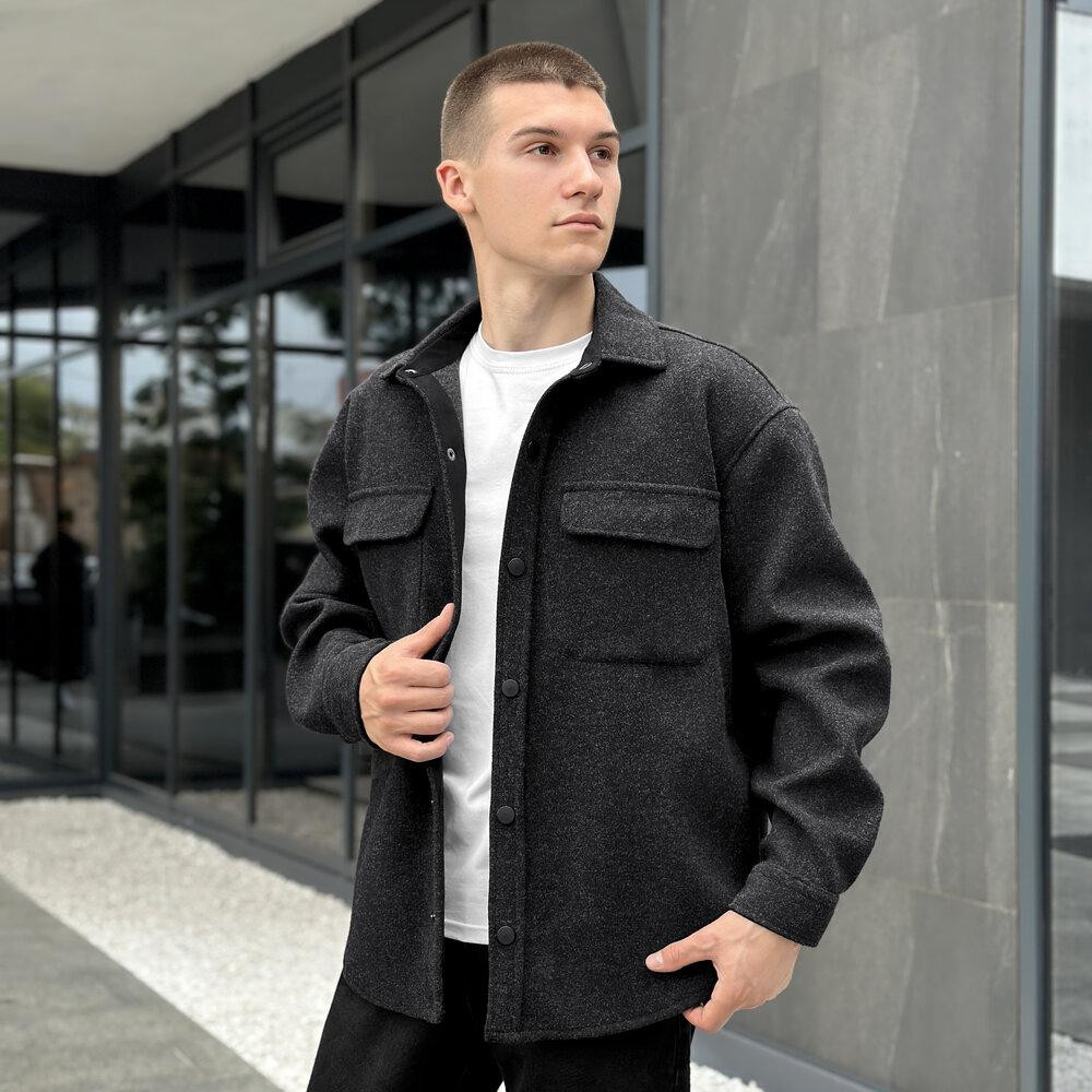 Чоловіча сорочка-пальто чорна Pobedov Mars Київ - фото 5