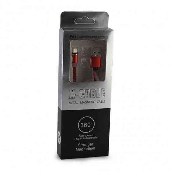 Магнітний кабель M3 для заряджання смартфонів і планшетів micro USB та Lightning, довжина 1 м Київ