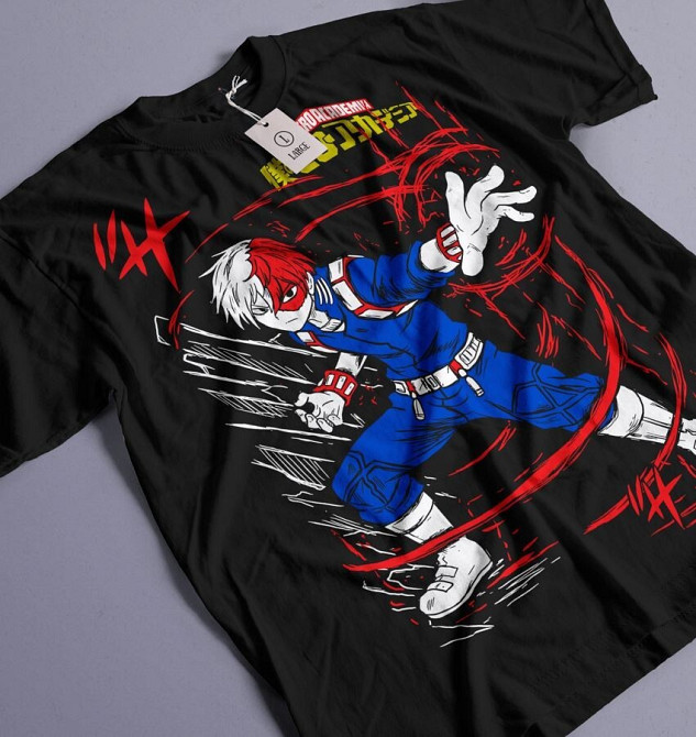 Футболка для мальчика аниме Моя геройская академия оверсайз (рост от 165 до 180 ) Черний AnimeJ1147m Днепр - изображение 1