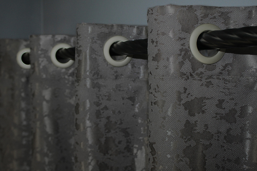 Комплект штор на люверсах VR-Textil Лен мрамор Pavliani ХО № 1267ш Серо-коричневый 150х250 см 2 шт (37-0100) Киев - изображение 8