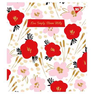 Тетрадь Yes А5 Wild Bloom 18 листов клетка (765198) Винница