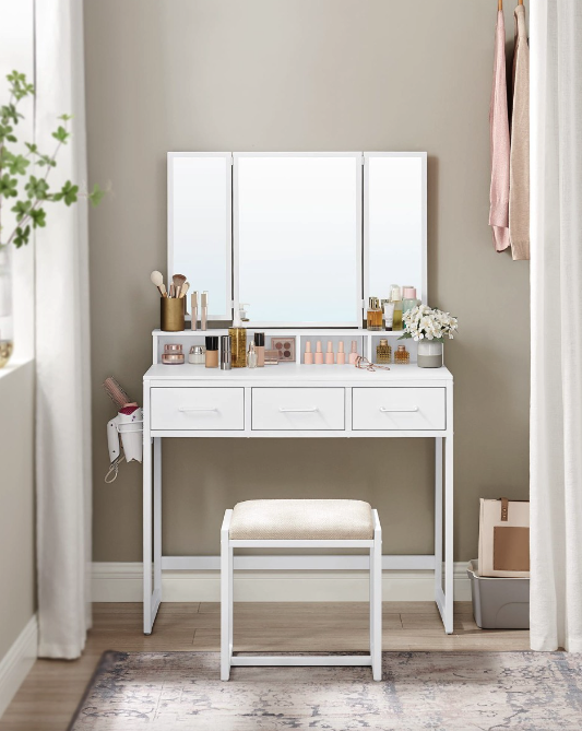 Туалетний столик Leobert Vicco трюмо з пуфом білий Київ - фото 2