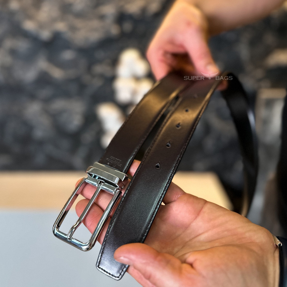 Мужской двухсторонний кожаный ремень 1845 Киев - изображение 2