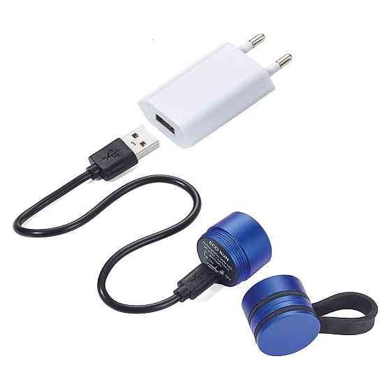 Ліхтарик спортивний Troika USB (3 режими) Синій Київ