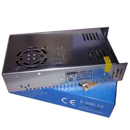 Блок питания металлический 12В 25А 300Вт, 3-кан для LED-лент CCTV, UAlectric Винница