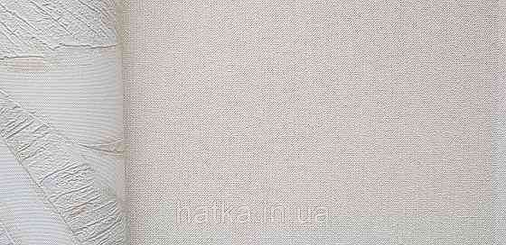 Обои виниловые на флизелиновой основе Rasch Ascona 1.06х10 однотонные структурные тонкая полоска песочные Киев