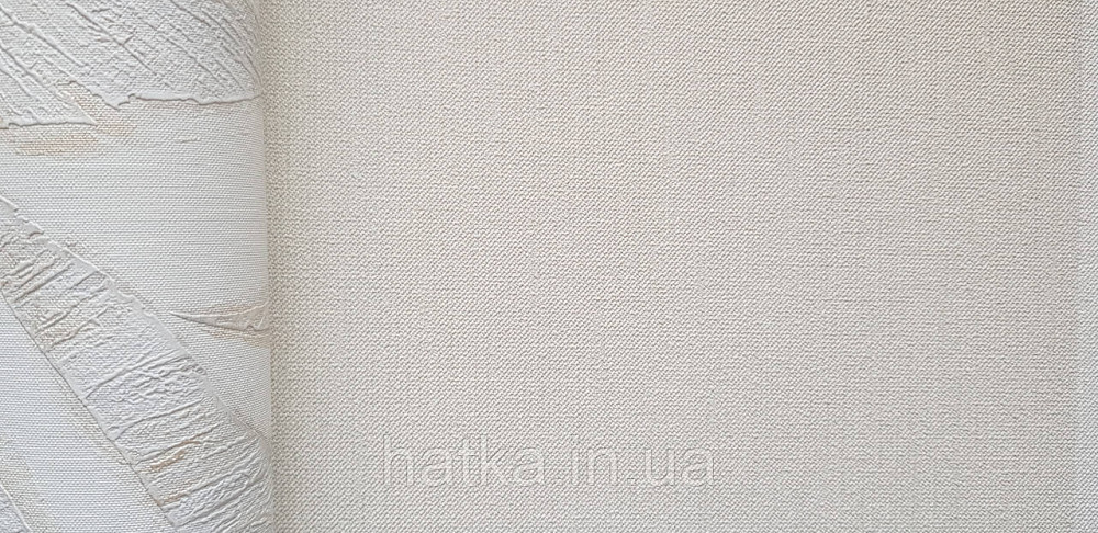 Обои виниловые на флизелиновой основе Rasch Ascona 1.06х10 однотонные структурные тонкая полоска песочные Киев - изображение 3