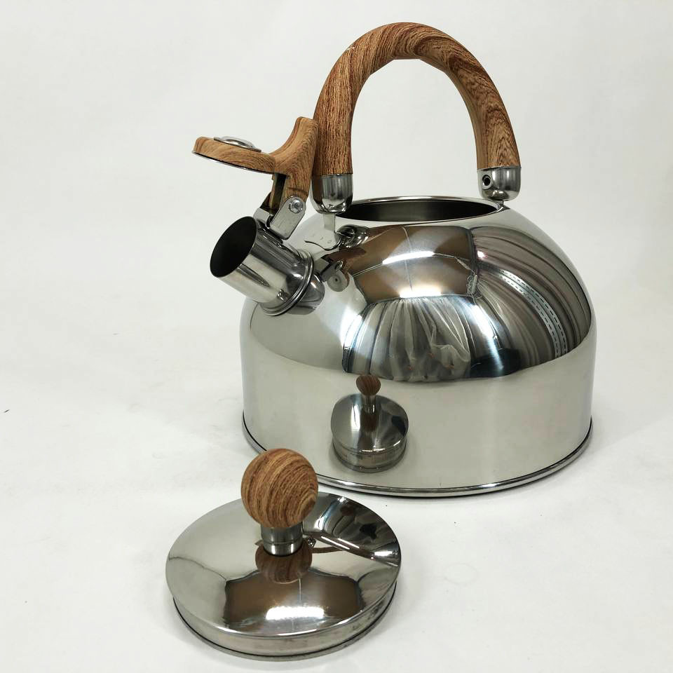 Кухонный чайник с ручкой и свистком, Обычный чайник на газовую плиту со свистком с тяжелым дном GY-20 Львов - изображение 7