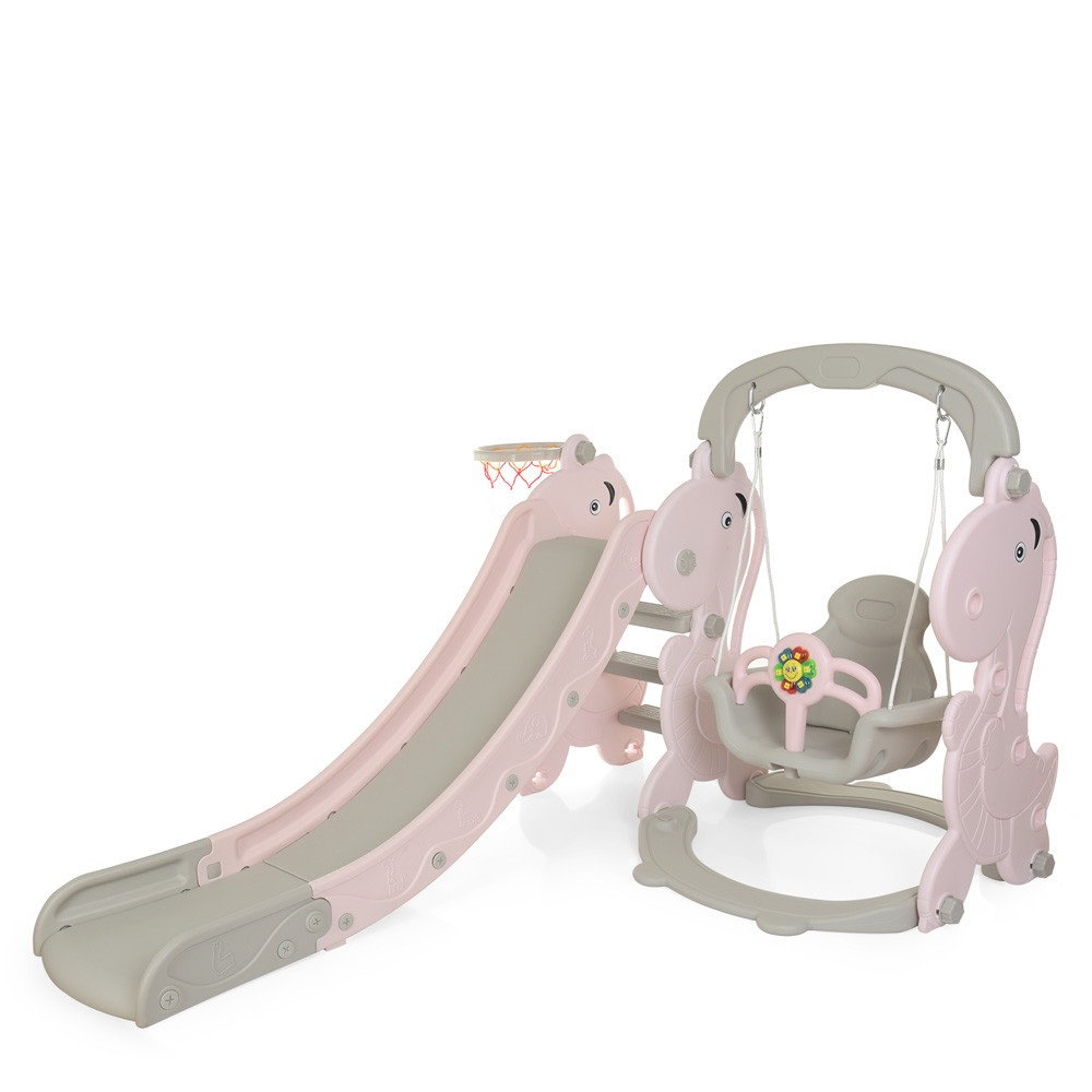 Детский игровой комплекс Bambi 3в1 горка качеля баскетбол (YG2020-2-8) для детей Киев - изображение 1
