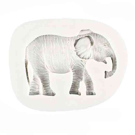 Молд силиконовый Слон 62 на 48 мм серый Киев
