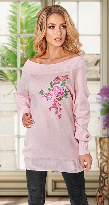 Свитер с красивой вышивкой (42-46) Киев - изображение 2