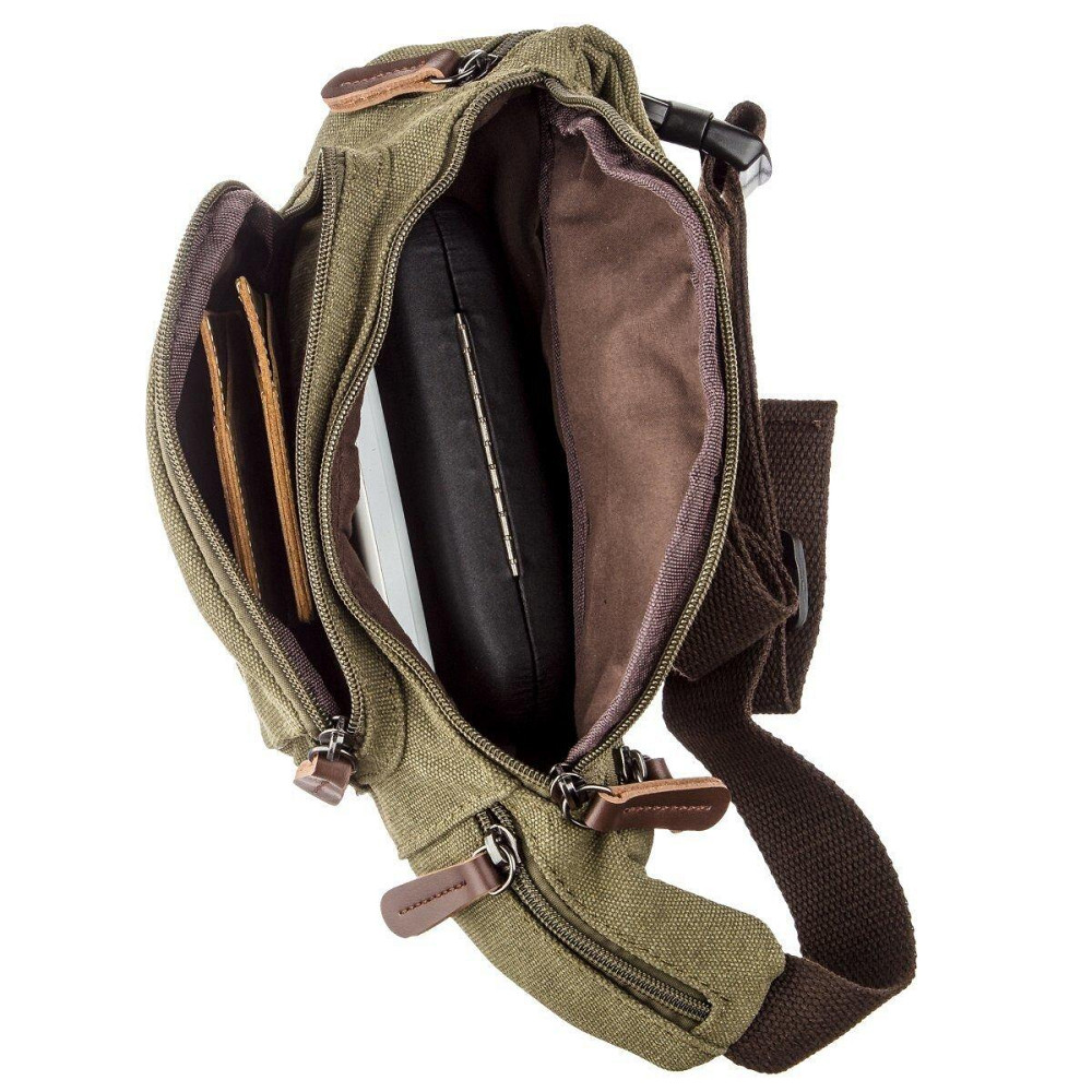 Сумка поясная текстильная Оливковая (Vintage) Киев - изображение 4