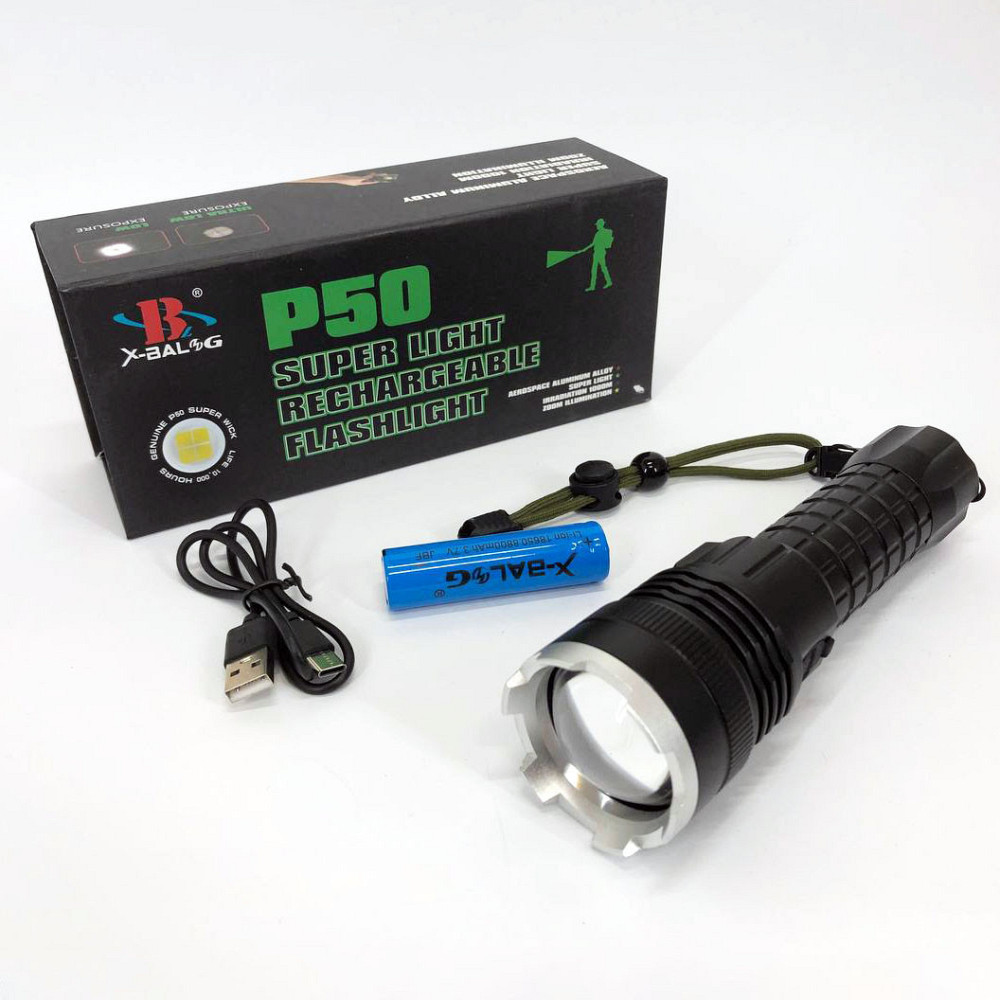 Гарний ліхтар для полювання X-Balog BL-A72-P50, пошуковий ліхтар ручний, KV-904 Армійський ліхтар Київ - фото 9