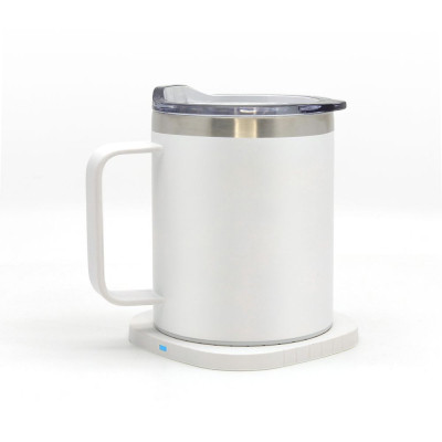 Термокружка TheGeneral з підігрівом та бездротовою зарядкою ThermoHub 15W з LED індикатором біла (40021321-08) Вінниця - фото 2