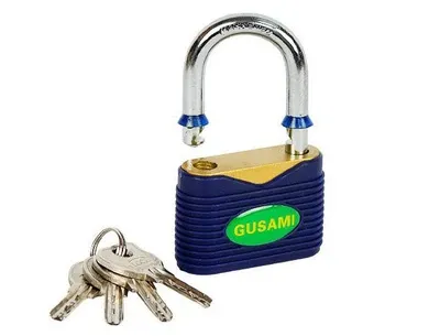 Замок навесной GUSAMI 45мм с 4 ключами, прочный корпус Киев - изображение 1