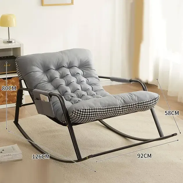 Кресло-качалка/кровать регулируемое KRK-89 / Серое 80х92х58 Коломия - фото 1