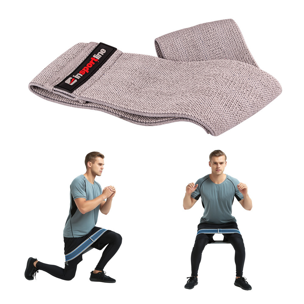 Лента-эспандер для упражнений inSPORTline Lopr 76 см серая Киев - изображение 1