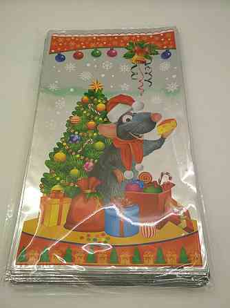 Подарочная упаковка с новогодним рисунком (20*35) №30 Мышонок (100 шт) Харьков