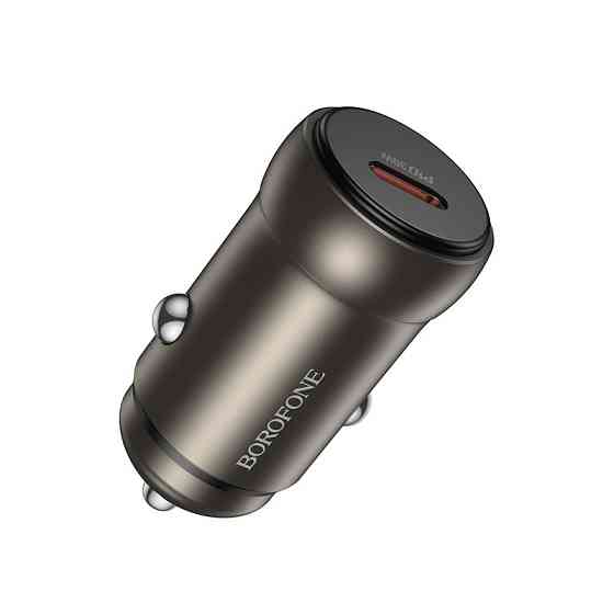 Автомобільний зарядний пристрій BOROFONE BZ32 Fresh single port PD30W car charger Black Одеса