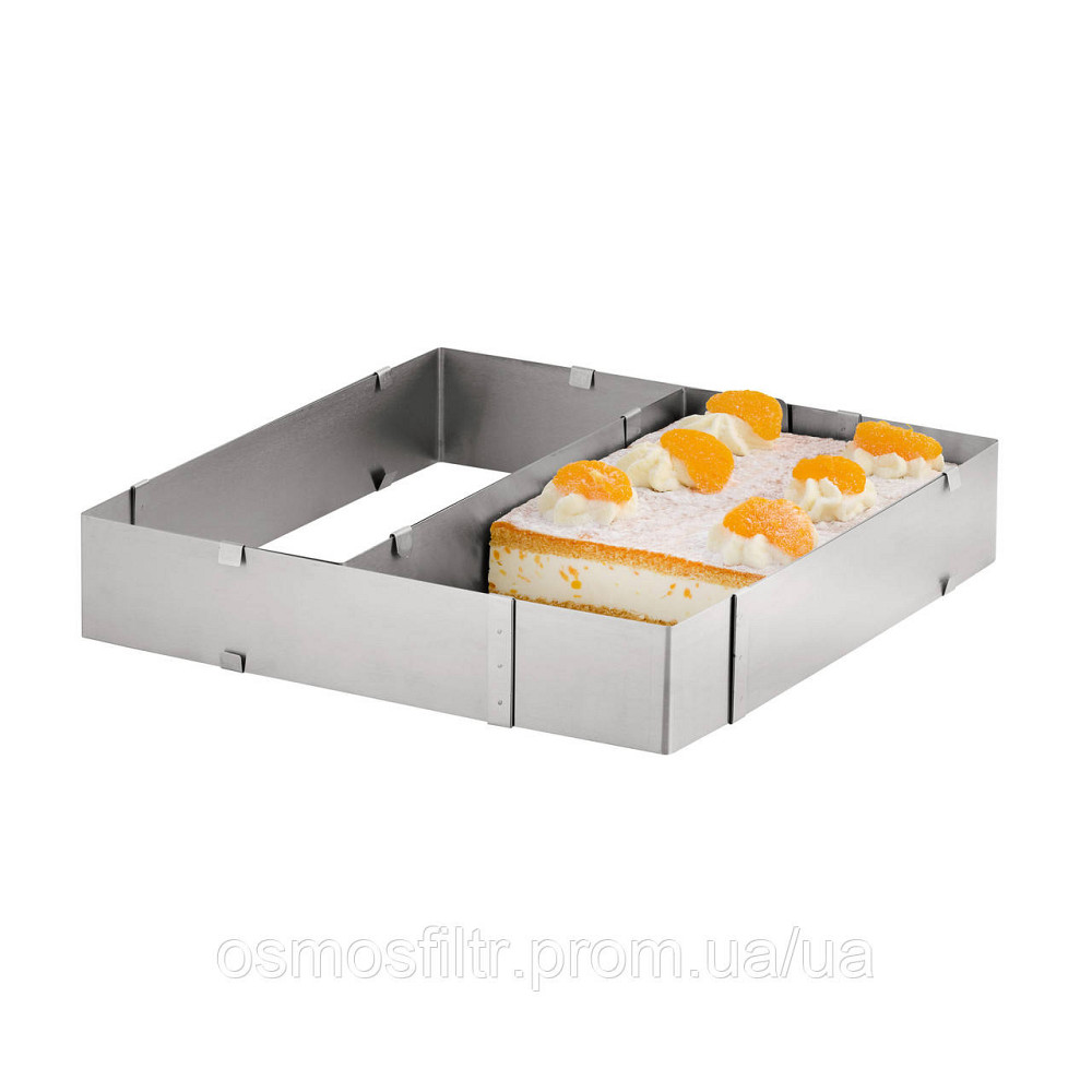 Рамка для випічки Axentia нерж з регулюваням ширини та глибини 23.5-44x5x20-37 см (124014) Київ - фото 1