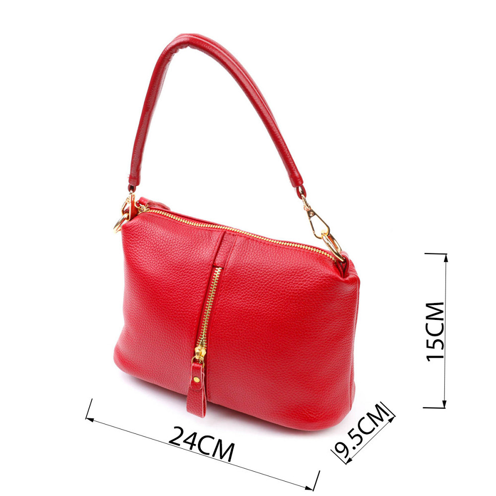 Жіноча яскрава сумка через плече з натуральної шкіри 22136 Vintage Червона Київ - фото 3