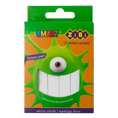 Мел ZiBi белый 12 шт, SMART Line (ZB.6705-12) Винница