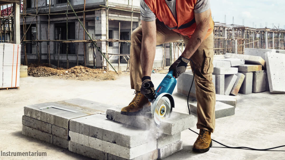 Професійна кутова шліфувальна машина (болгарка) Bosch GWS 2200 : 2200 Вт, 6500 об/мин, диск 230 мм Київ - фото 7