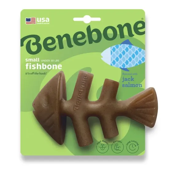 Жувальна іграшка для собак Бенебон Benebone Fishbone Salmon зі смаком лосося для собак до 27 кг (розмір M) Вінниця